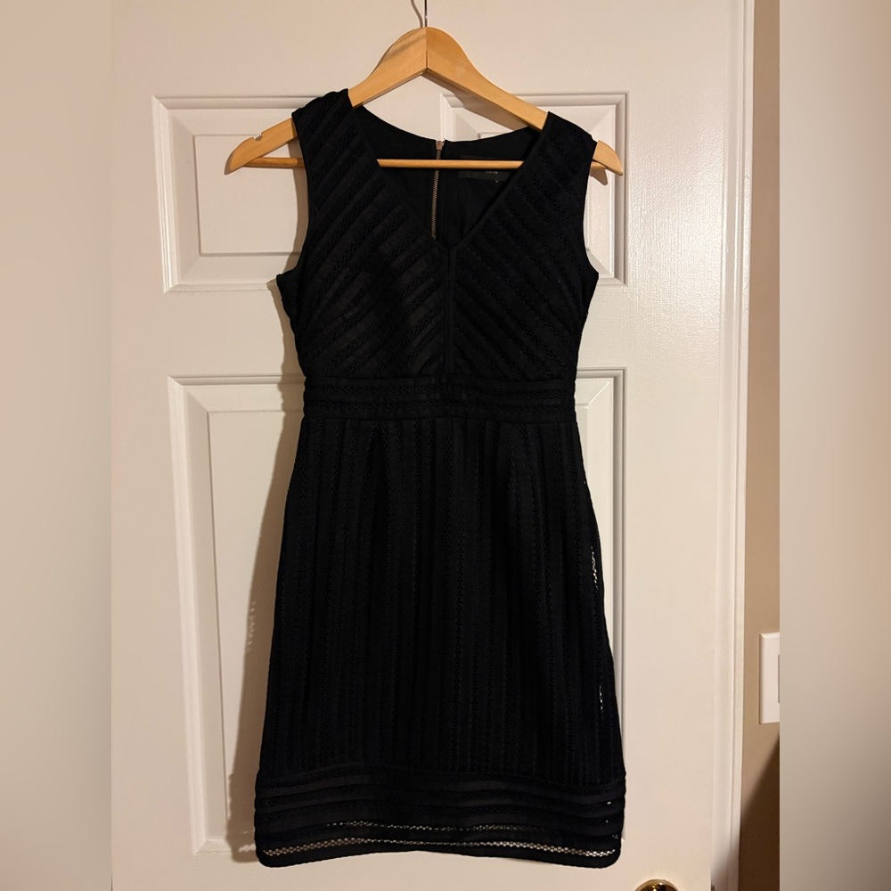 Chic Black Textured Mini Dress